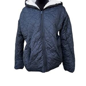 Disney Parks Quilted plush lined, Jacket women’s M, black